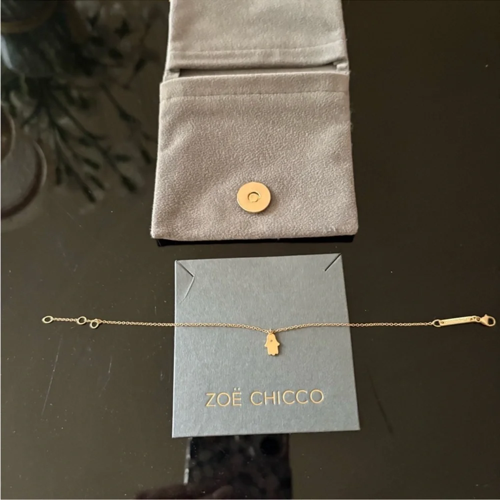 Zoe Chicco 14 K Gold with diamond Hamas Bracelet - Picture 1 of 5